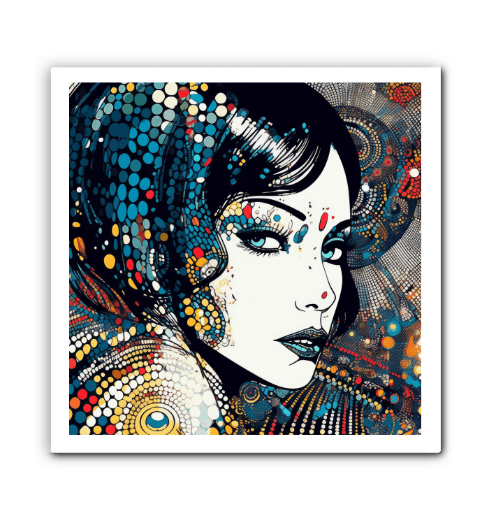 Detailed Pen and Ink canvas wrap for wall decoration.