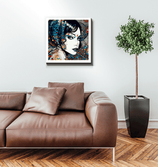 Abstract Pen and Ink design on canvas for art lovers.