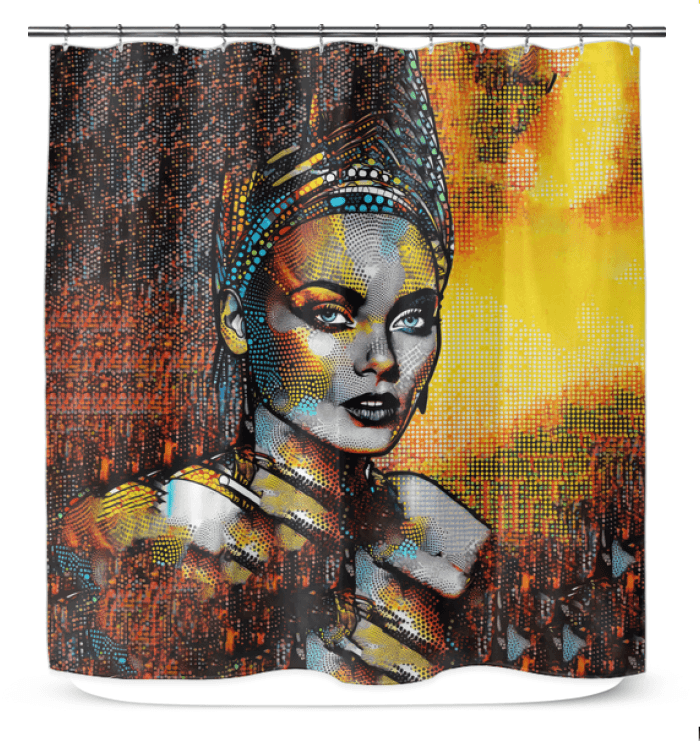 Artistic Pen And Paper Shower Curtain.