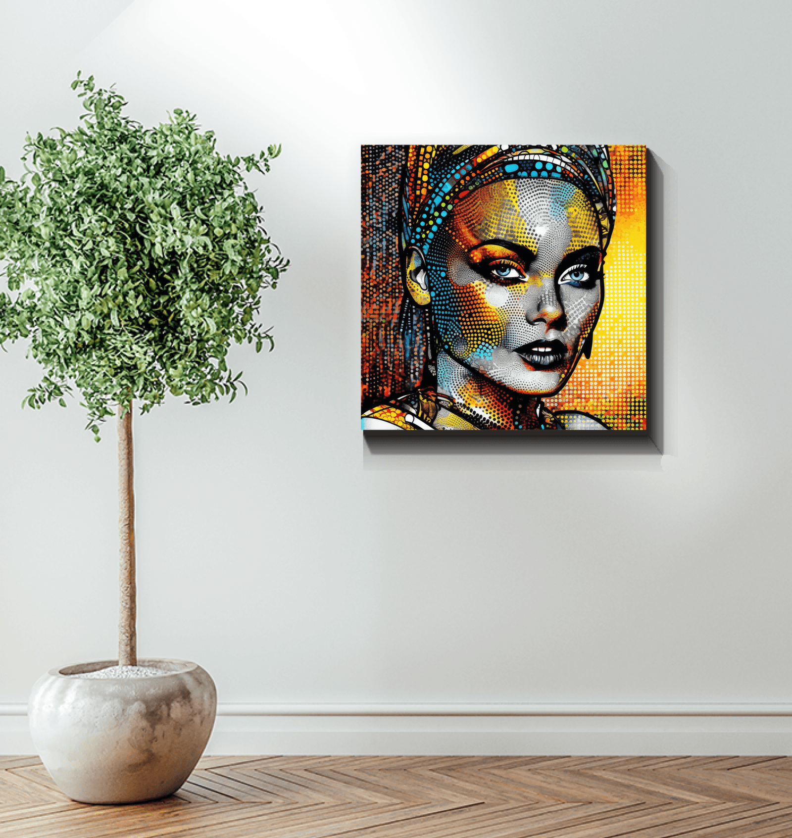 Modern wall art canvas featuring pen and paper design.