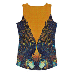 Pen Pals Tank Top laid flat showing front design.