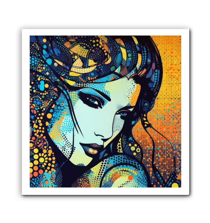 Pen Pals canvas art hanging on a white wall.