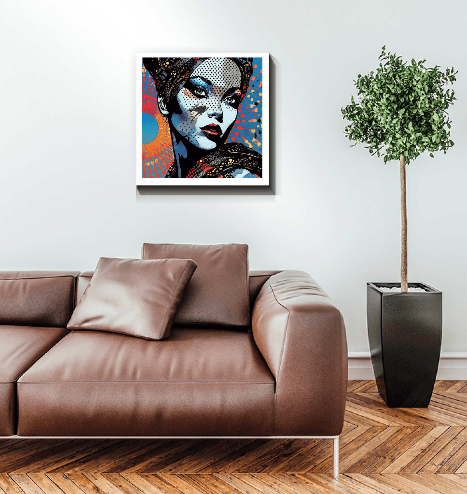 Pencil Perfectionist Wrapped Canvas with soft lighting in a cozy corner.
