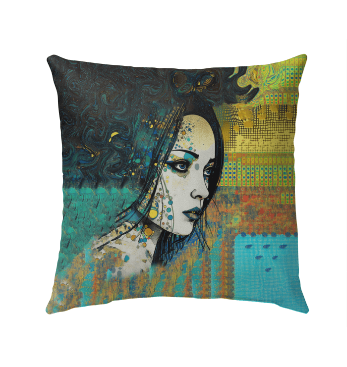 Pencil Play Outdoor Pillow - Front View