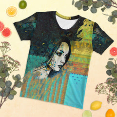 Pencil Play Women's T-shirt front view on model.