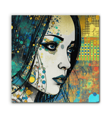 Modern Pencil Sketch Art on Canvas.