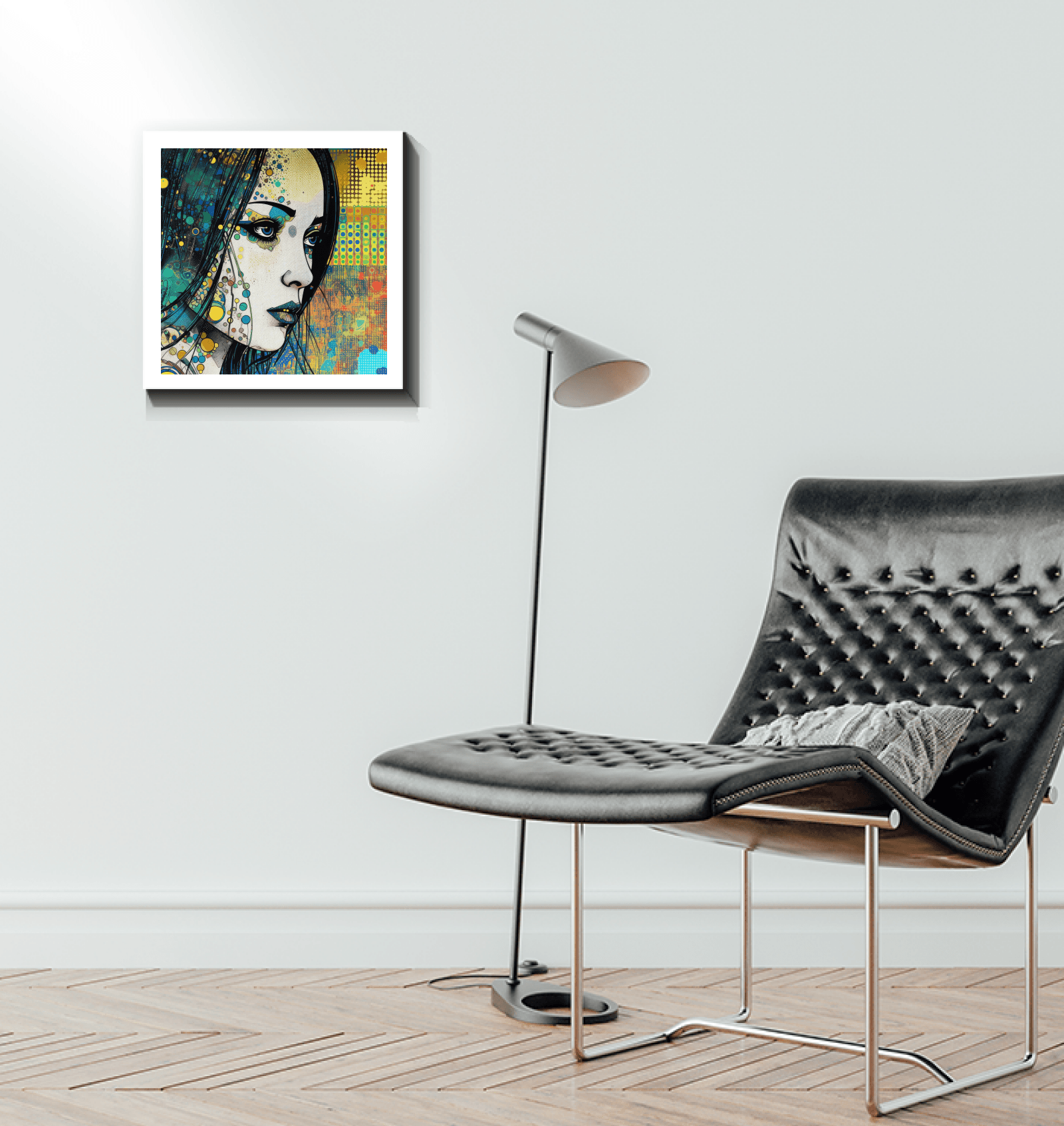 Abstract Pencil Art Canvas for Living Room.