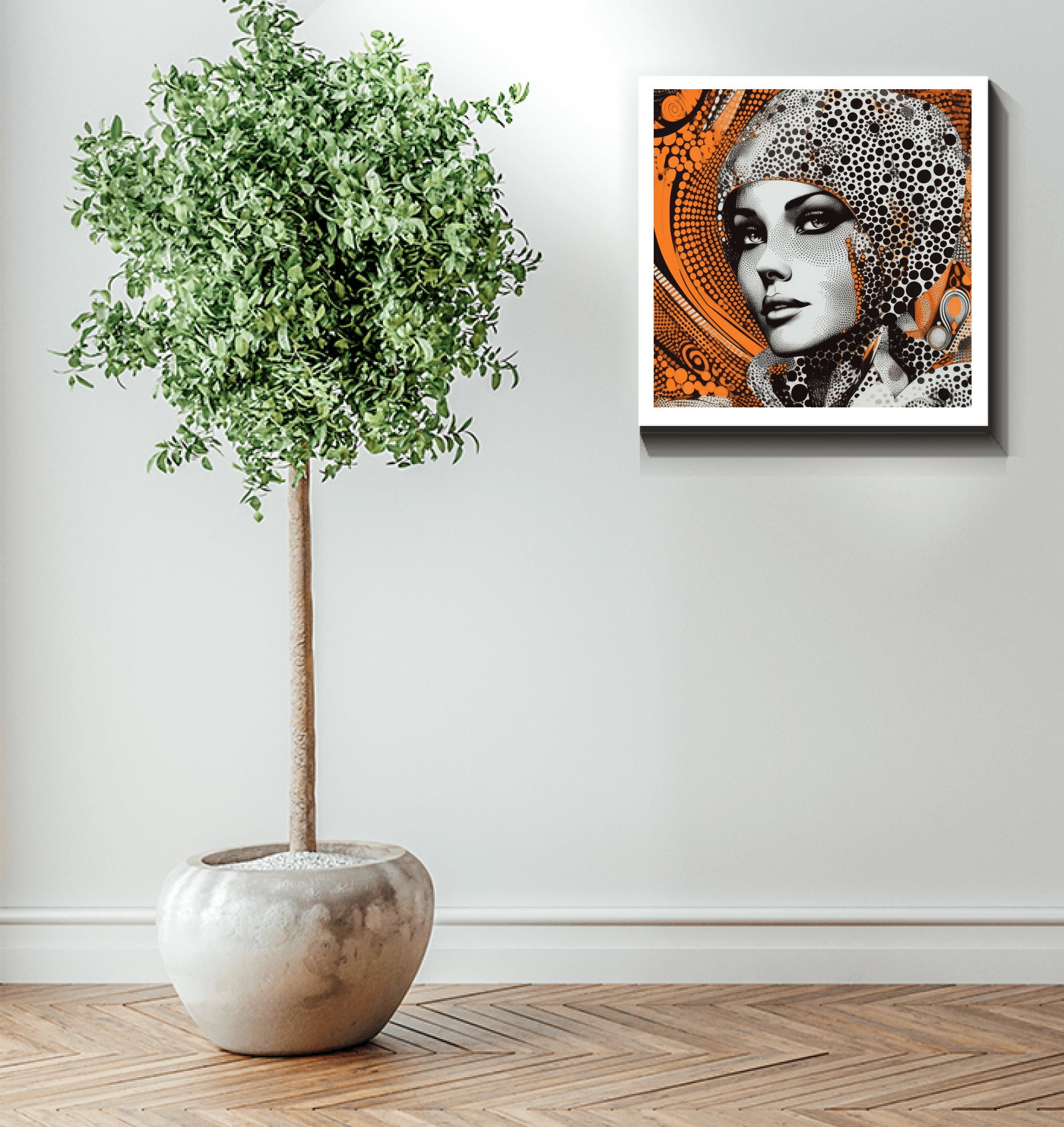 Artistic pencil drawings elegantly presented on high-quality canvas