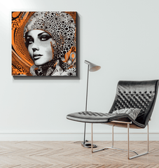 Gallery-wrapped canvas featuring pencil sketch art