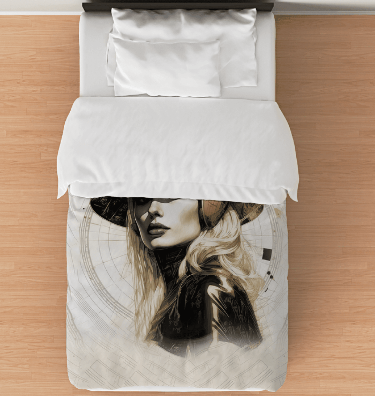 Artistic Pencil Design Duvet Cover