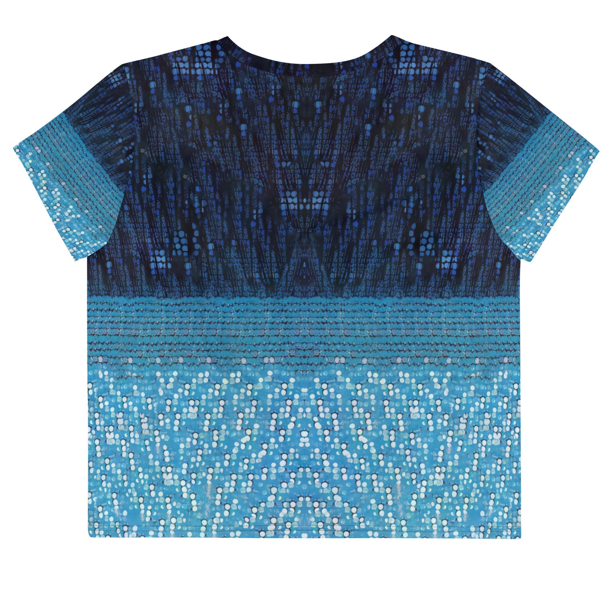 Limited edition Pencil Power crop tee with all-over print.