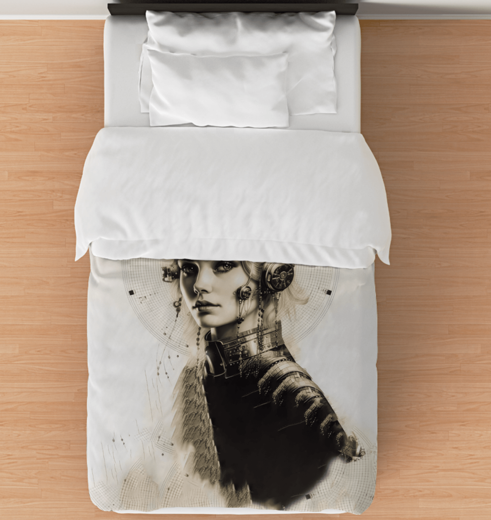 Pencil Power II Duvet Cover - Front View