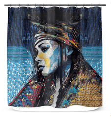 Colorful Pencil Pattern Shower Curtain.