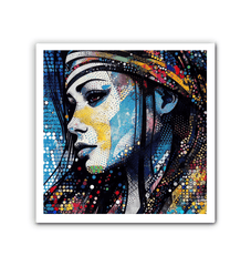 Detailed view of the colorful artwork on Pencil Power Canvas.