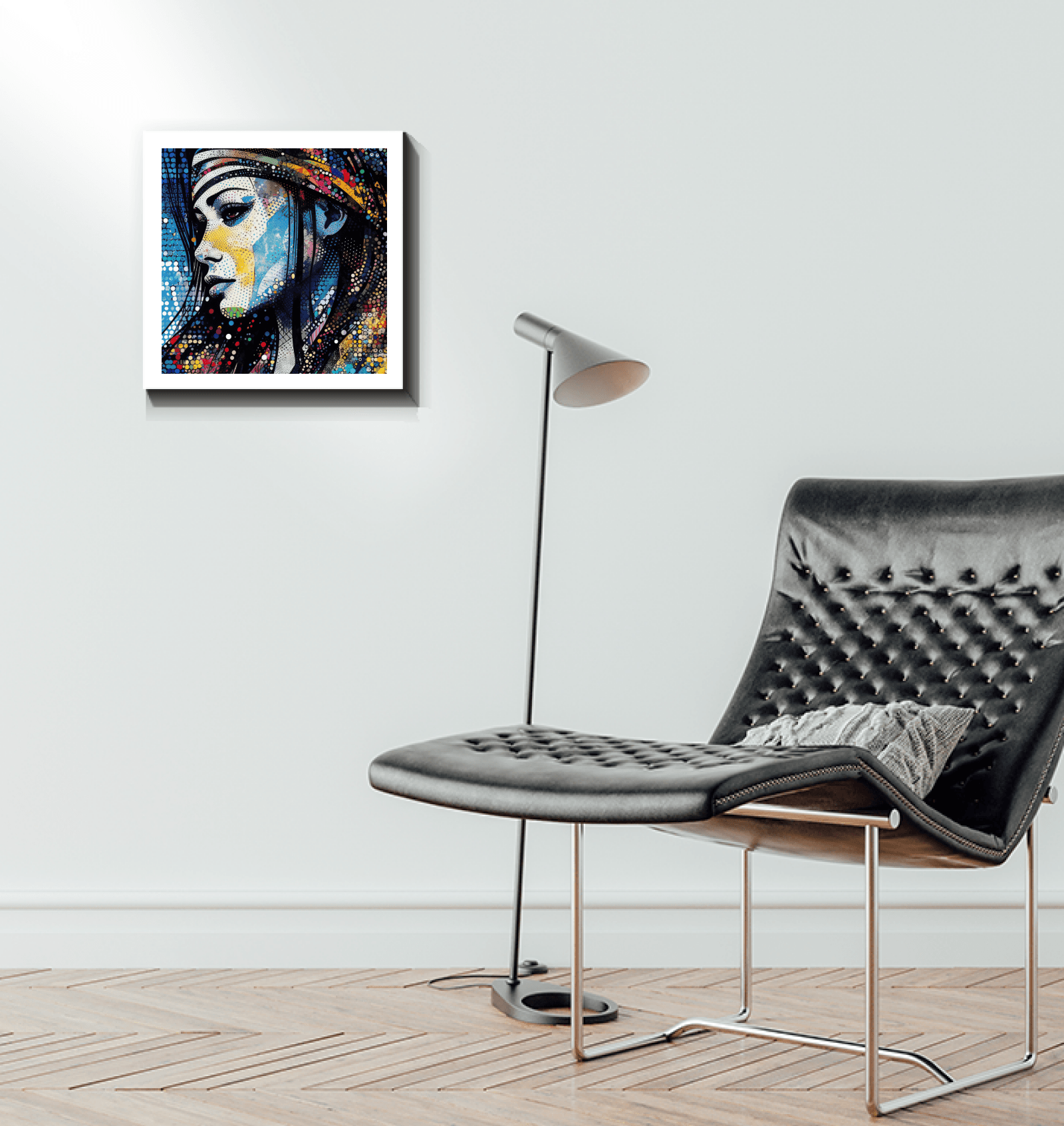 Artistic pencil designs on Wrapped Canvas for creative decor.