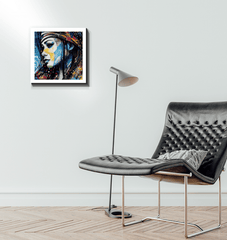 Artistic pencil designs on Wrapped Canvas for creative decor.
