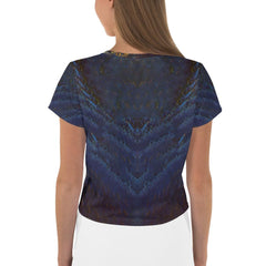 Stylish all-over print crop top by Pencil Precisions.