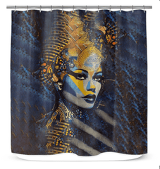 Close-up of Pencils Precision Shower Curtain Fabric.