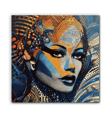 Gallery view of pencil and precision wrapped canvas artwork.