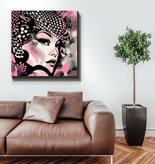 Artistic pencil precision canvas mounted on a wall