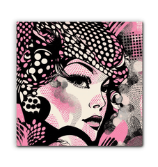Detailed pencil artwork on canvas for office decoration