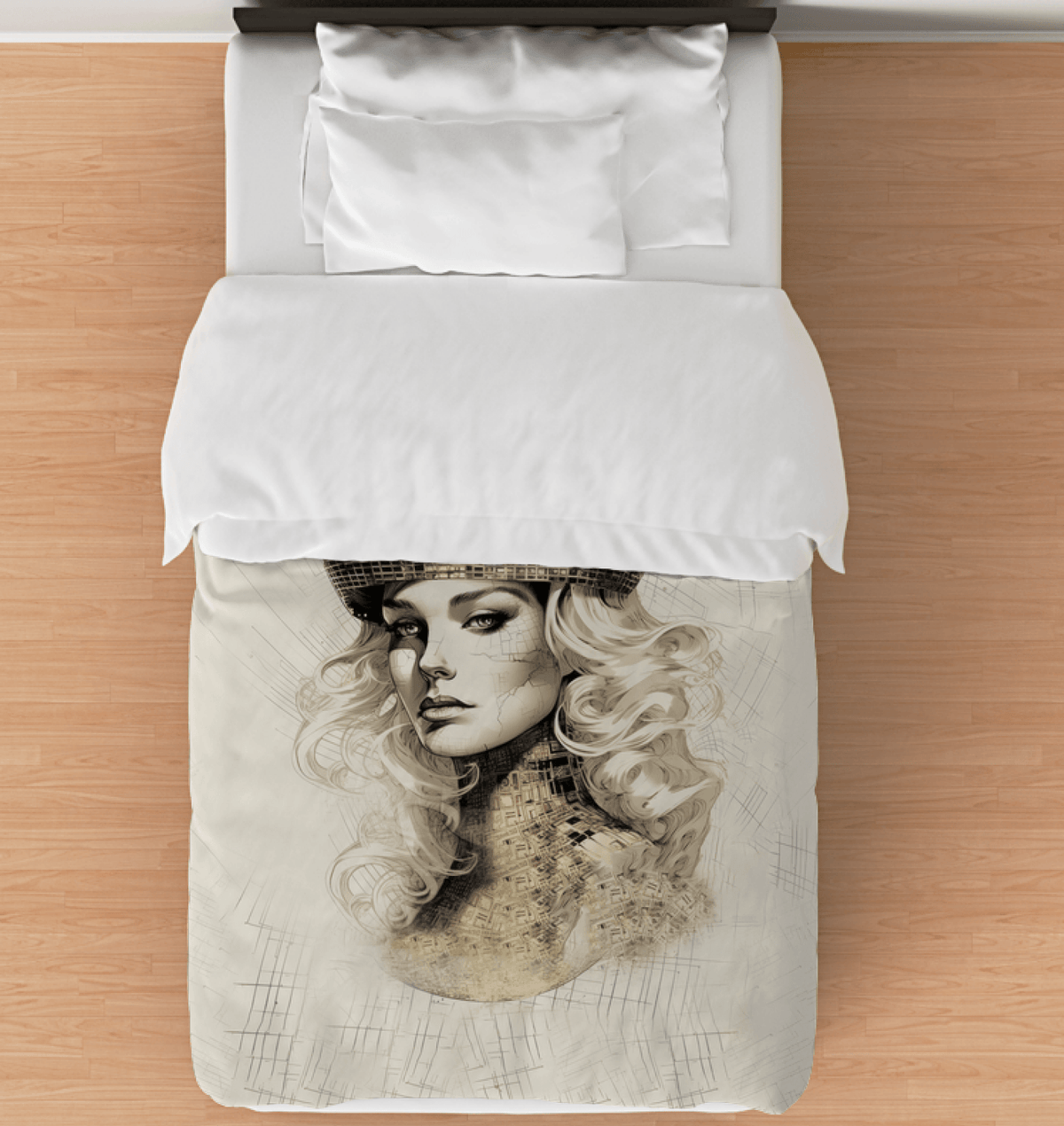 Illustrated Duvet Cover - Pencil Artistry