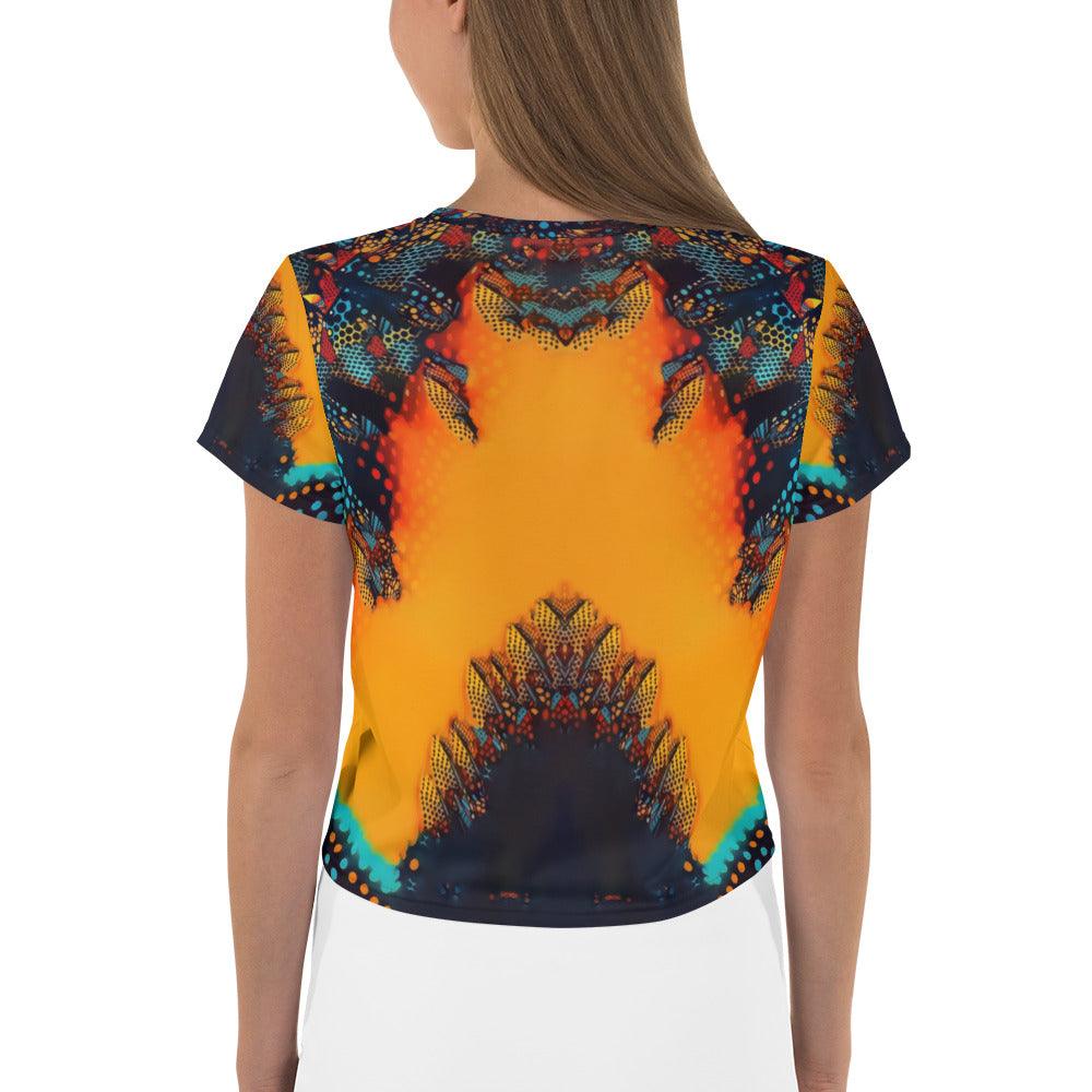 Pencil Progression All-Over Print Crop Tee - Beyond T-shirts