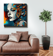 Stylish canvas art piece with pencil progression theme