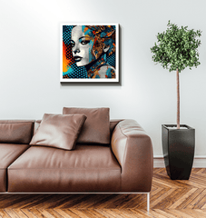 Modern home decor with pencil sketch wrapped canvas
