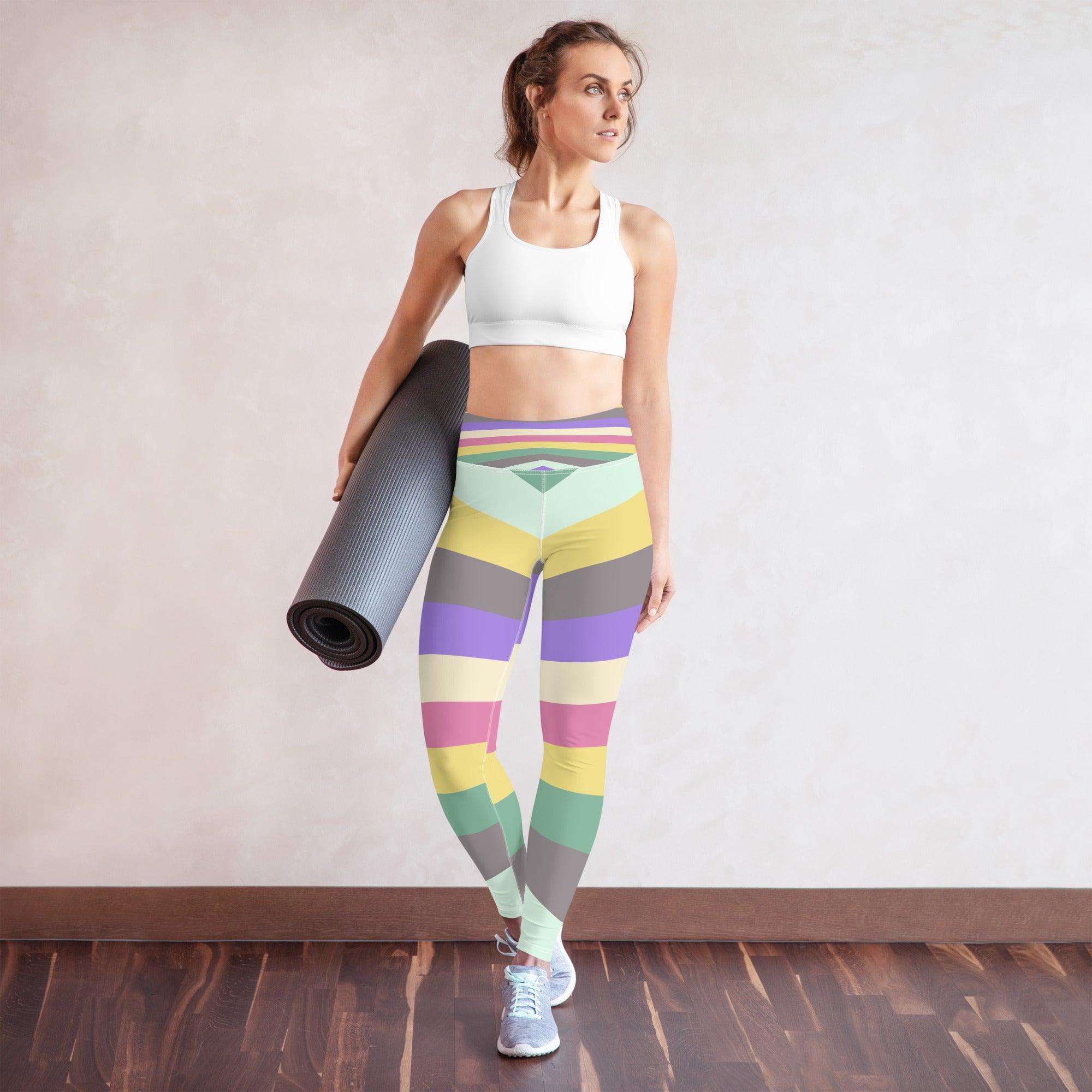 Phychedelic Light Lines Yoga Leggings - Beyond T-shirts