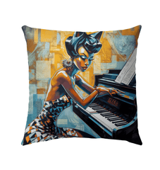 Piano Adds Soul To Pop Music Outdoor Pillow - Beyond T-shirts