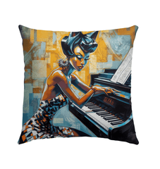 Piano Adds Soul To Pop Music Outdoor Pillow - Beyond T-shirts