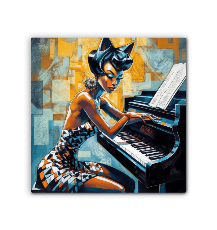 Home decor canvas featuring piano in pop music.