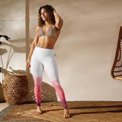 Pink Watercolor Yoga Leggings - Beyond T-shirts