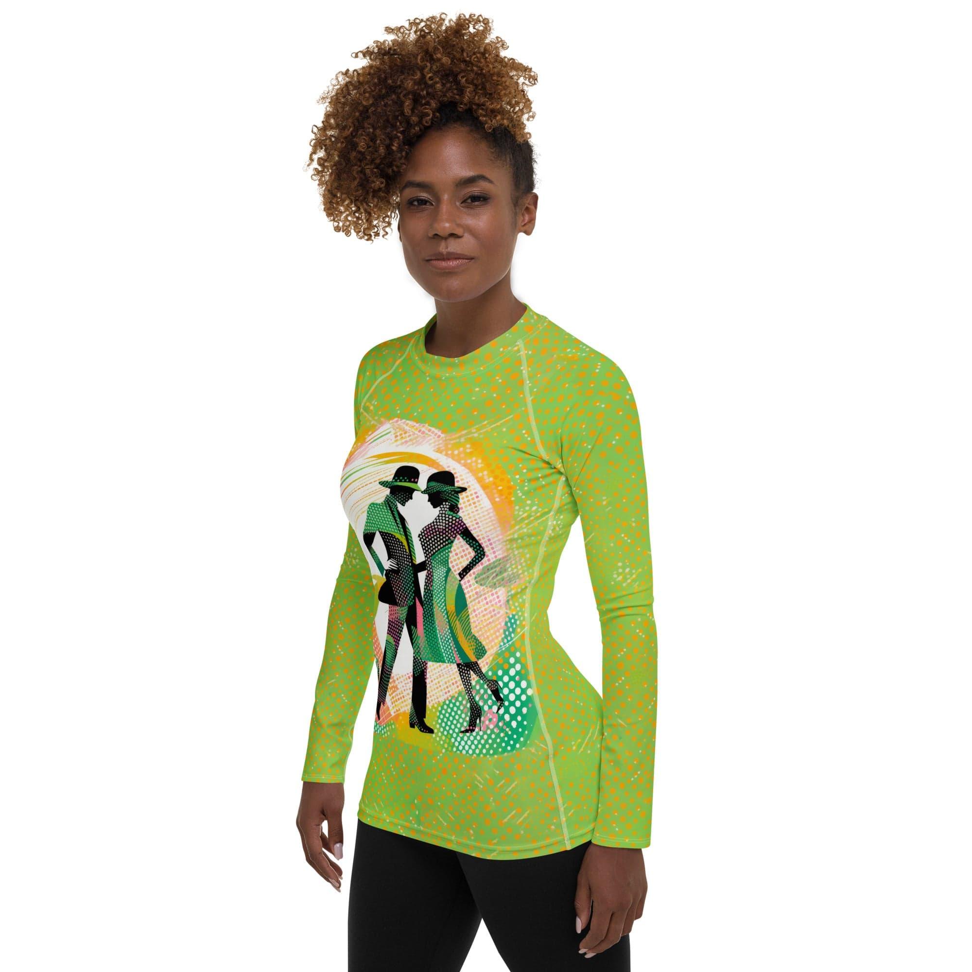 Playful Feminine Movement Fashion Women's Rash Guard - Beyond T-shirts