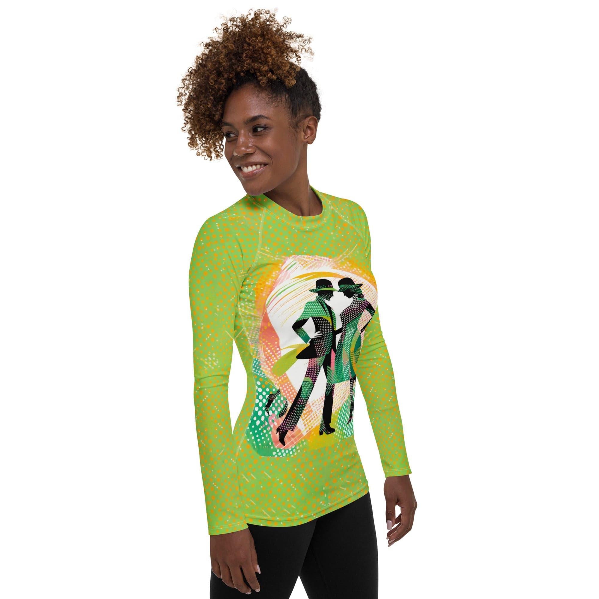 Playful Feminine Movement Fashion Women's Rash Guard - Beyond T-shirts