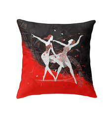 Playful women's dance fashion indoor pillow on couch