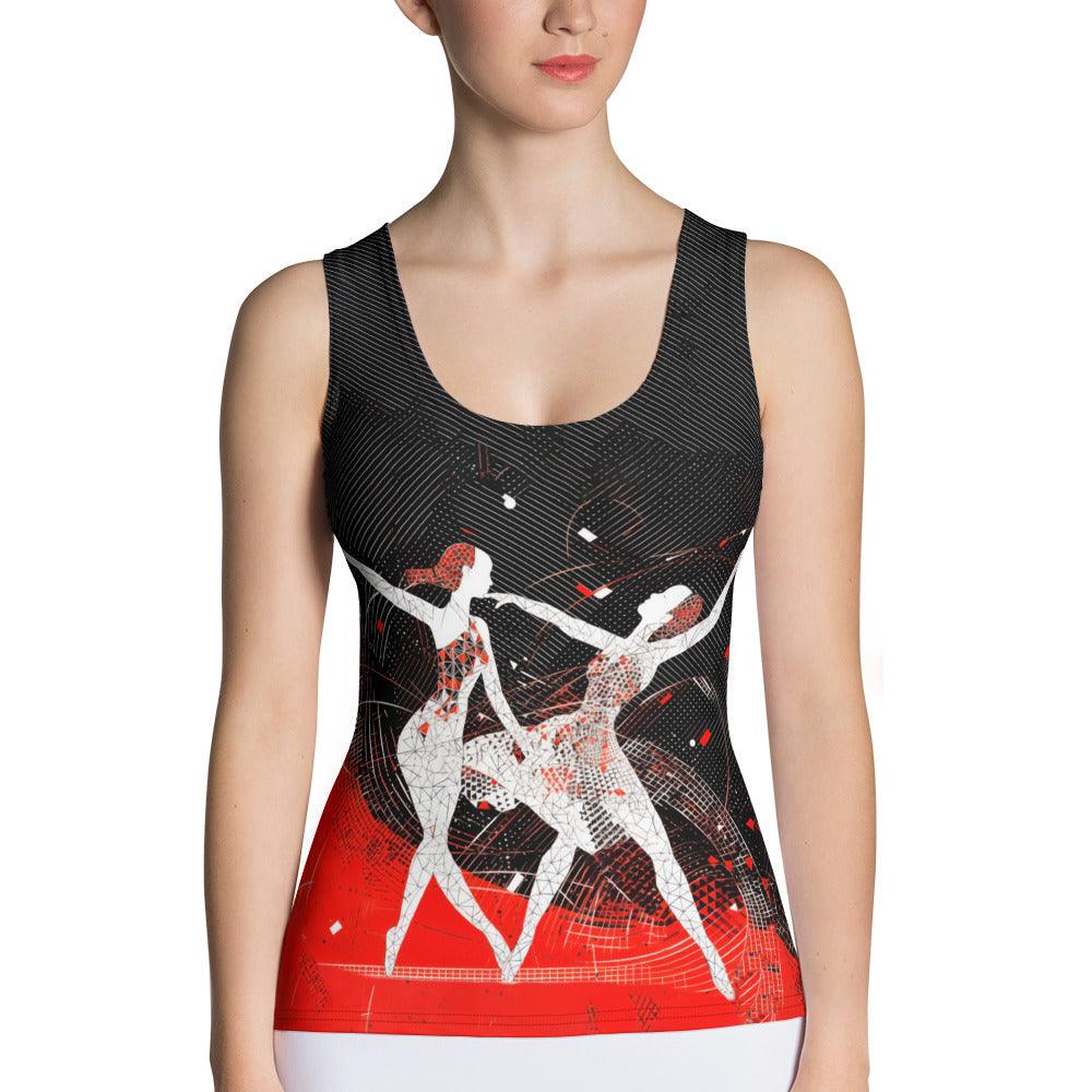 Playful Women's Dance Fashion Sublimation Cut & Sew Tank Top - Beyond T-shirts