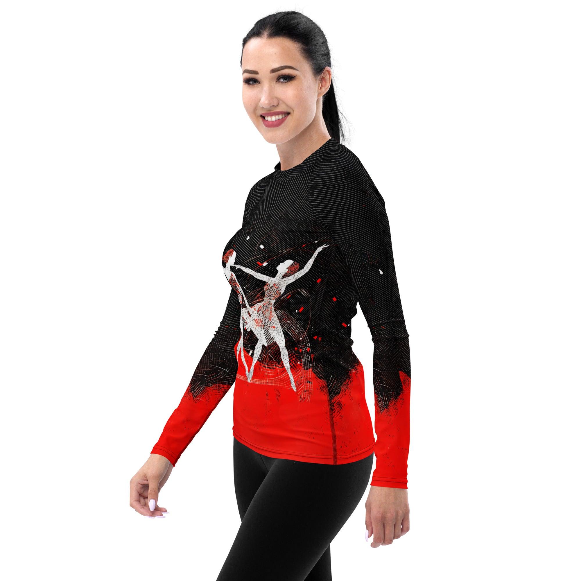 Playful Women's Dance Fashion Women's Rash Guard - Beyond T-shirts