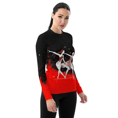 Playful Women's Dance Fashion Women's Rash Guard - Beyond T-shirts