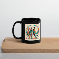 Unique design Poetic Balletic black mug side view