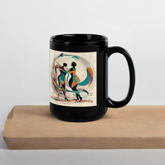 Stylish black glossy mug perfect for gift giving