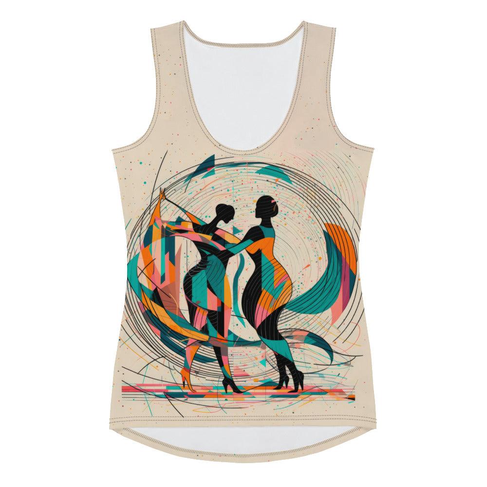 Elegant Poetic Balletic Fashion Tank Top in Sublimation Design