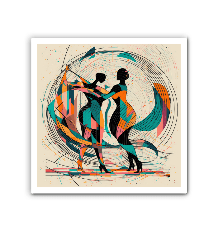 Sophisticated Balletic Fashion Wrapped Canvas Decor