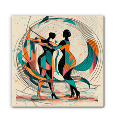 Artistic Poetic Ballet Theme on Wrapped Canvas