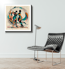 Balletic Fashion Inspired Wrapped Canvas Art Piece