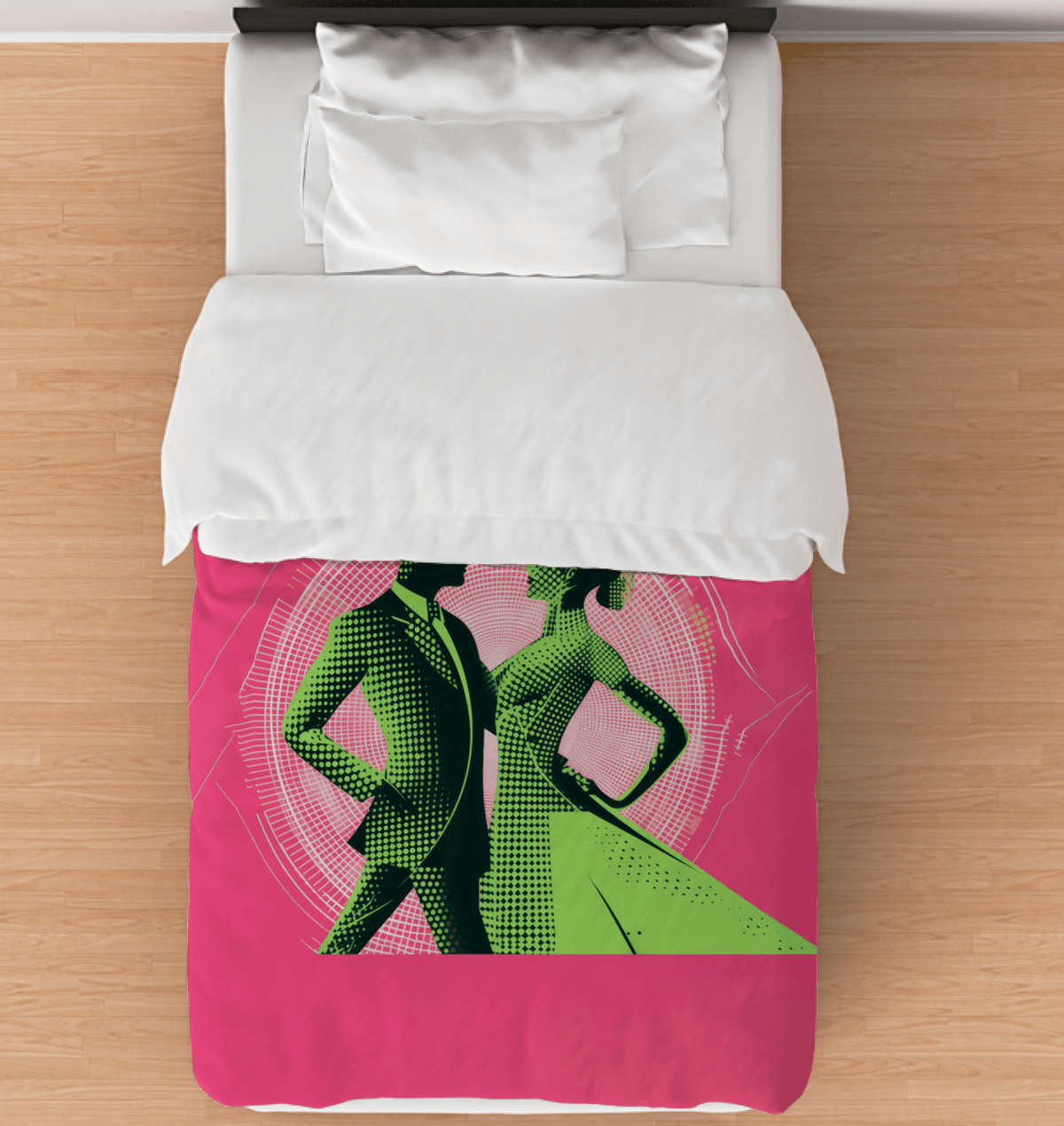 Poetic Women's Dance Expression Twin Comforter - Artistic Bedroom Decor