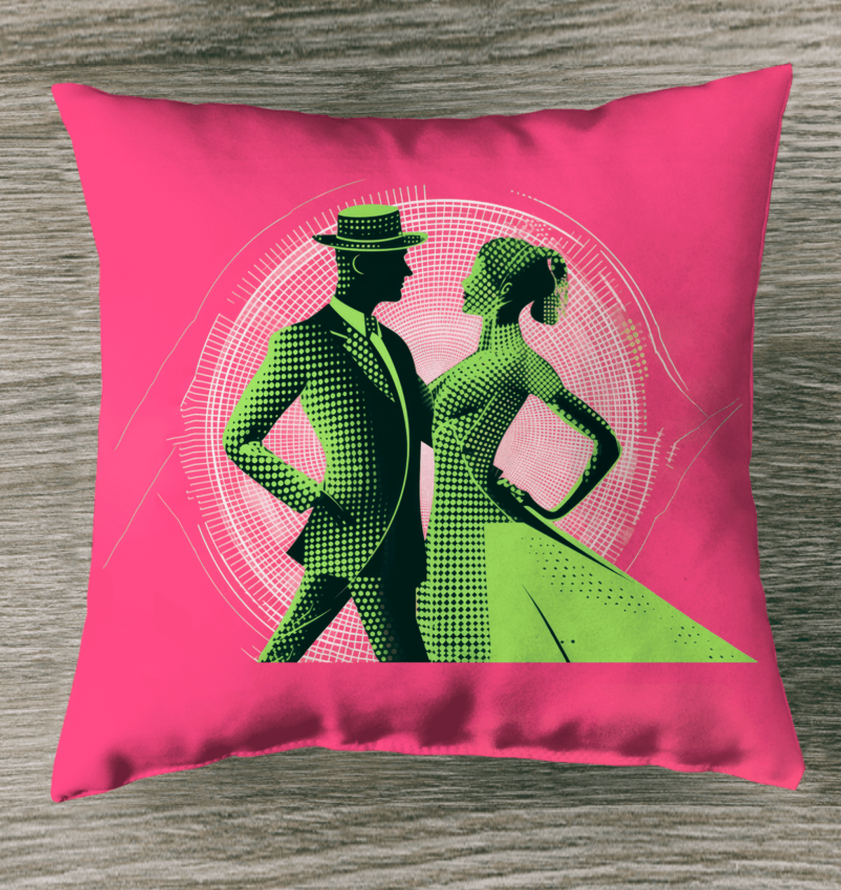 Women's dance-themed decorative indoor pillow for living room