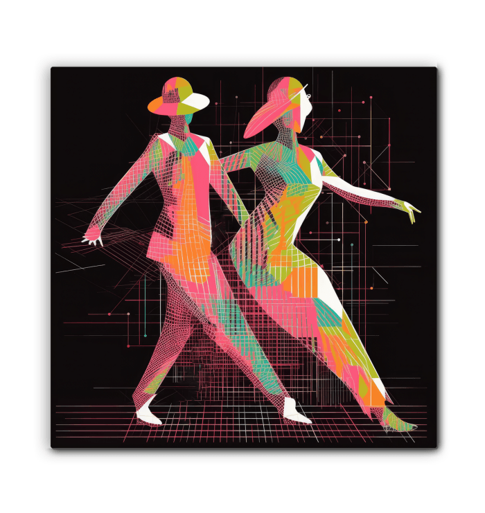 Artistic mens balletic fashion canvas for wall decor