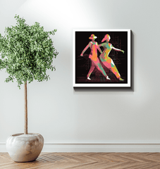 Stylish mens ballet pose wrapped canvas for home decor